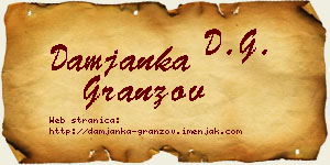 Damjanka Granzov vizit kartica